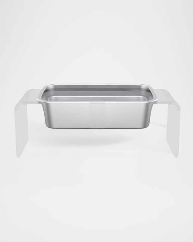 Medium Clear Trough Single Bowl Feeder, 1 Gallon